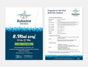 Plakat und Programmtafel Hafenfest Zwenkau